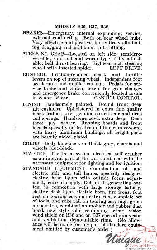 1914 Buick Specifications Page 8